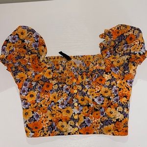 H&M Floral Crop Top